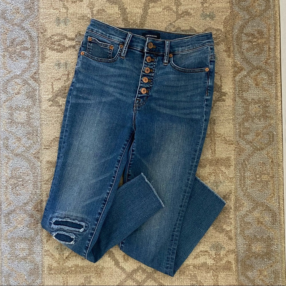 J. Crew 10” High-rise Toothpick Jeans